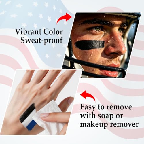 Eye Black Sticks for Sports - 16 Pack Waterproof Face Paint