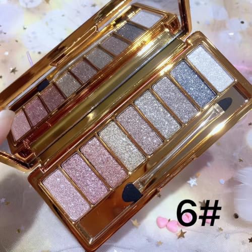 Glitter Eyeshadow Palette 9 Colors Highly Pigmented Waterproof