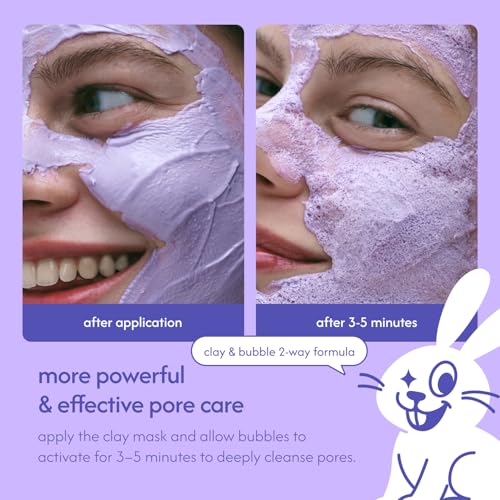 Purple Rice PDRN Bubble Mask | Pore Deep Cleansing | Gentle Exfoliation | Sebum Control | Vegan Korean Skincare | AHA + BHA + PHA + LHA | 1.69 oz (50 g)
