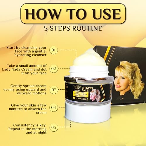 LADY NADA Anti-Aging Face Cream ? Anti-Wrinkle Moisturizer for Women & Men ? Instantly Smooths Fine Lines in Minutes ? Light Formula with Collagen, Hyaluronic Acid & Vitamin E ? 1.7 fl oz