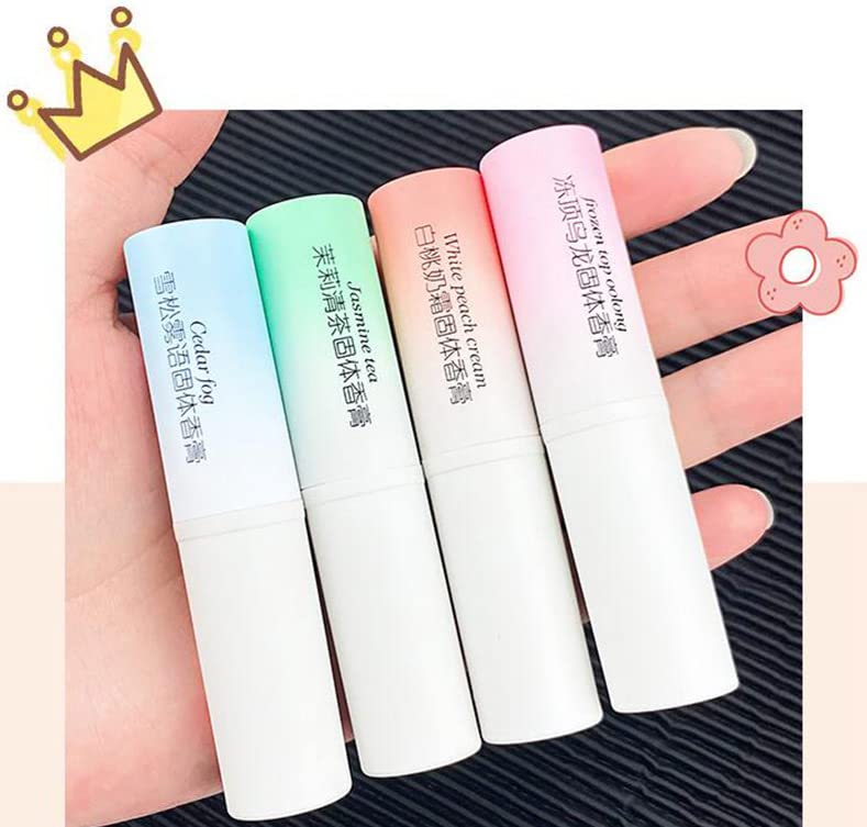 4PCS Natural Solid Balm Set - Alcohol-Free Fragrance for Travel
