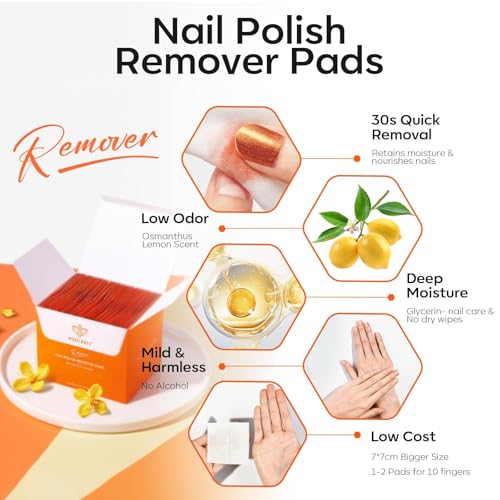 Modelones Acetone Nail Polish Remover Pads 50pc