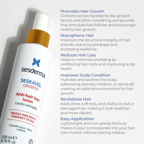 Sesderma Seskavel Strengthening Hair Lotion, 6.8 Fl Oz