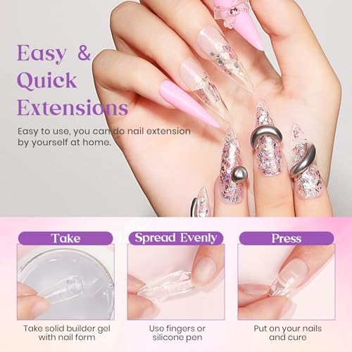 MIZHSE 3D Solid Builder Gel 60g | Sculpting Nail Extension Kit