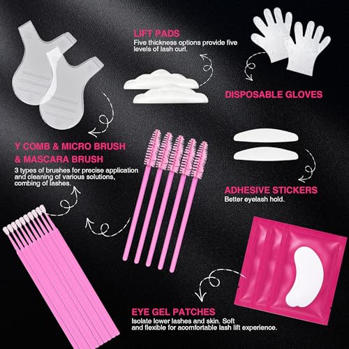 Lash Lift and Tint Kit – At-Home Eyelash Perm, 12 Applications