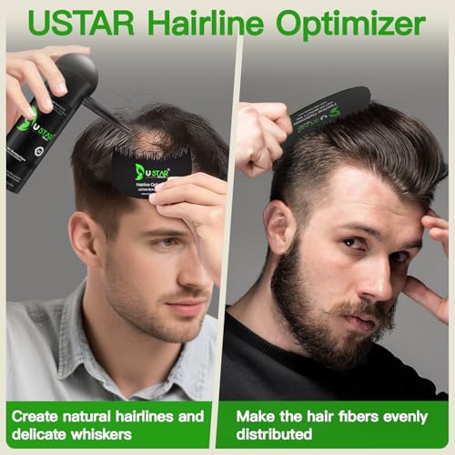 USTAR Hair Building Fibers 77.5g - Thicker Fuller Hair for Men & Women