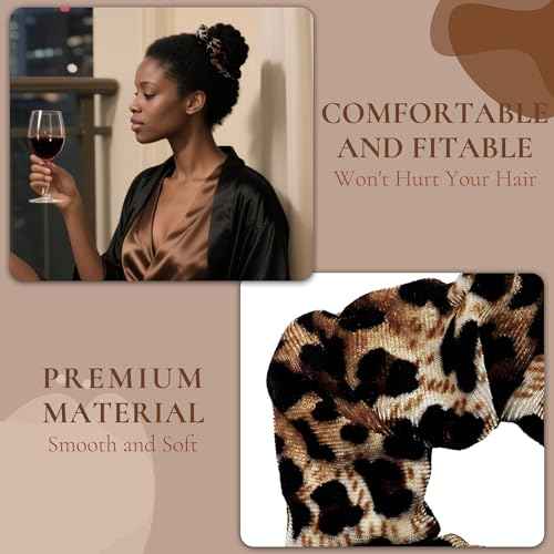 12 Pcs Scrunchies for Women, Girls Velvet Bulk Hair Scrunchie, Elastic Soft Ponytail Holder Hair Ties, Classic Hair Bands Perfect for Girls Hair Accessories(Leopard Print)