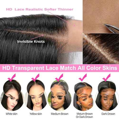 10 Inch Real 100% Human Hair Bob Wigs HD Front 13¡¿4 Lace Wig for Professional Female Diverse Styles