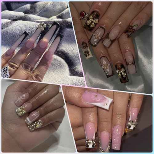 135 Pcs Bow Nail Charms 5 Styles Metal Bow Charms for Nails Gold Silver and White Gold