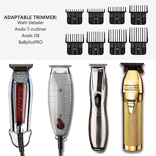 8-Pack Universal Clipper Guards Set for Wahl Andis BaByliss