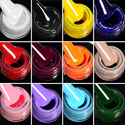 VENALISA 15ml Gel Nail Polish, Pure White Color Soak Off UV LED Nail Gel Polish Nail Art Starter Manicure Salon DIY at Home, 0.53 OZ