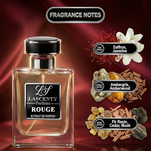 LaScenty Rouge Inspired Amber Woody Saffron Unisex Cologne 50ml EDP