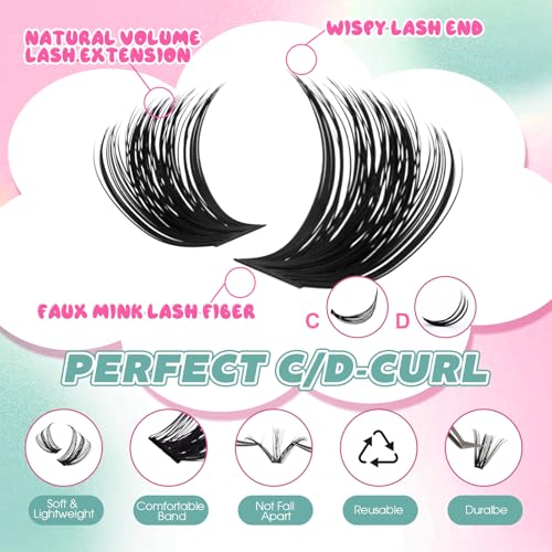 FADVAN Cluster Lashes 100D Volume Extensions 8-16mm