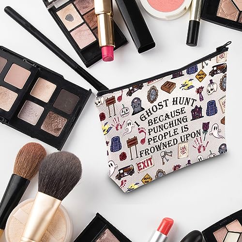 G2TUP Ghosts Hunting Gift I Ghost Hunt Makeup Bag Ghost Hunter Cosmetic Bag Paranormal Investigator Gift (I Ghost Hunt MB)