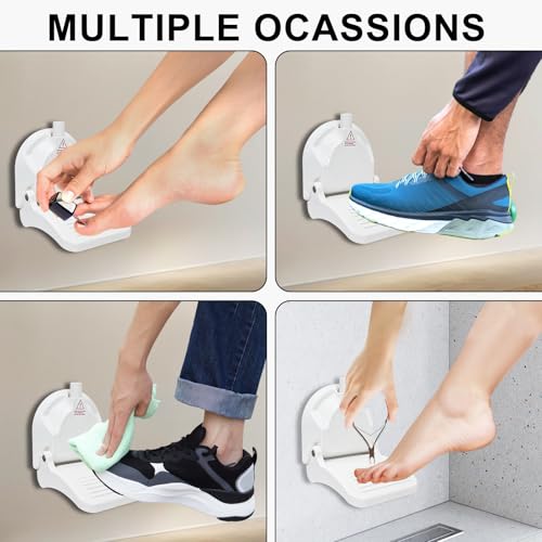Shower Foot Rest with Strong Suction Cup, Foldable & Anti-Slip