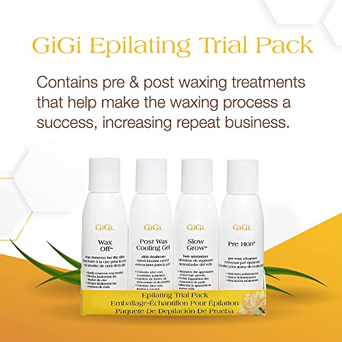 GiGi Post Waxing Essentials Kit, Pre & Post Wax Care Set Waxing Treatments, Skin Prep & Aftercare for Smooth Hair Removal, 2 oz Each
