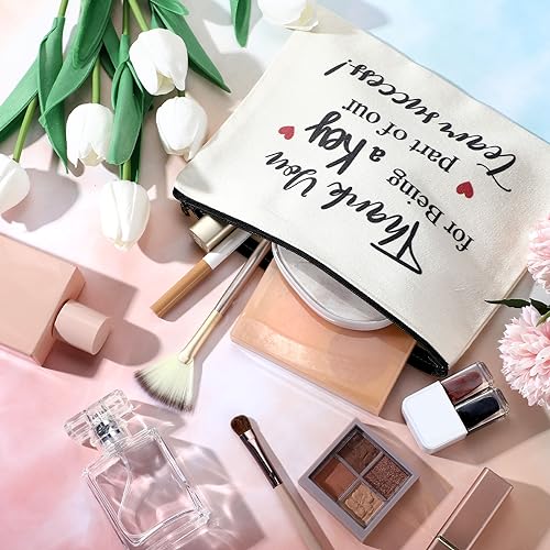 Cunno 24 Pcs Employee Appreciation Gift for Coworkers Cosmetic Makeup Bags Thank You Team CNA Week Appreciation Retirement Farewell Goodbye Day Gifts for Coworkers Teacher Nurse Employee Social Worker