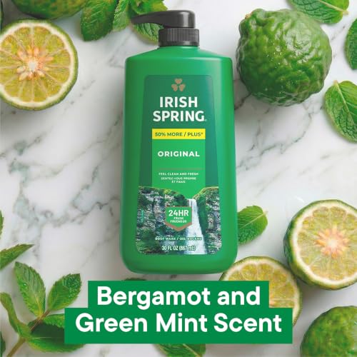 Irish Spring Men's Body Wash, 24HR Fresh, 30 fl oz