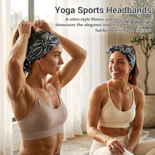 DRESHOW 6-Pack Adjustable Knotted Headbands for Women