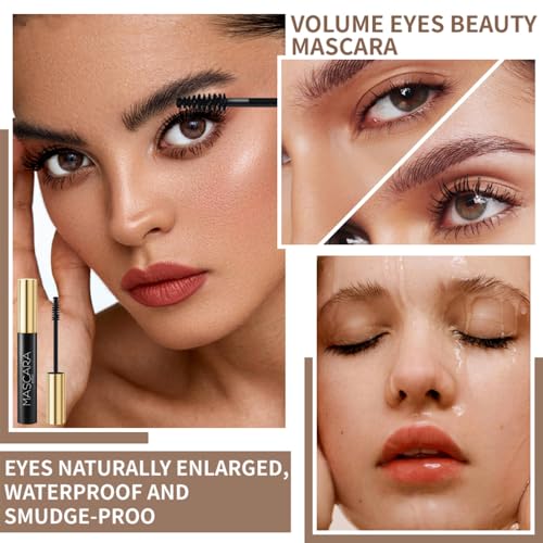 Volume Eyes Waterproof Mascara - Long Lasting Black