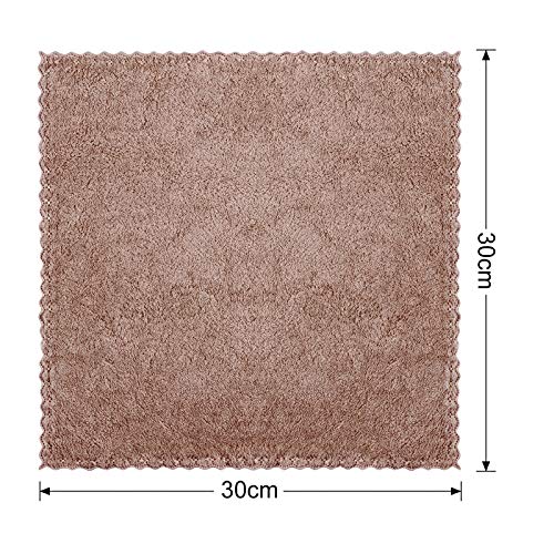 Syhood 12 Pieces Face Wash Cloth 12 x 12 in Makeup Remover Cloths Towel Coral Velvet Facial Microfiber Soft Fast Drying Facial Cleansing Towel for Face(Beige, Blue, Purple, Brown, Green, Pink)