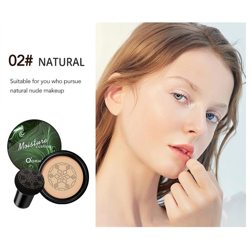 O'CHEAL Cushroom Concealer Cushion with Mushroom Sponge - Full Coverage