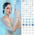 Glitter Snowflake Temporary Tattoos - 79 PC Set, 4 Sheets