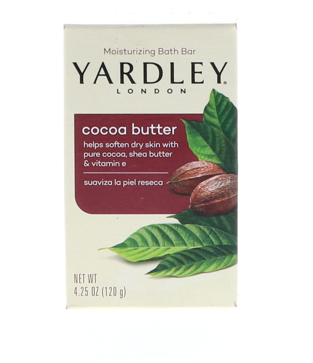 Yardley London Pure Cocoa Butter & Vitamin E Bar Soap, 4.25 Ounces /120 G (Pack of 2)