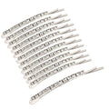 12 Rhinestone Bobby Pins Silver Crystal Hair Clips