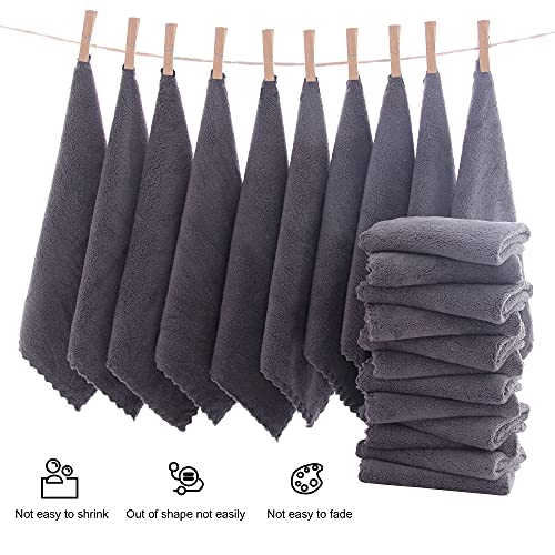 MOONQUEEN Ultra Soft Washcloths Set 24 Pack 12x12 Grey