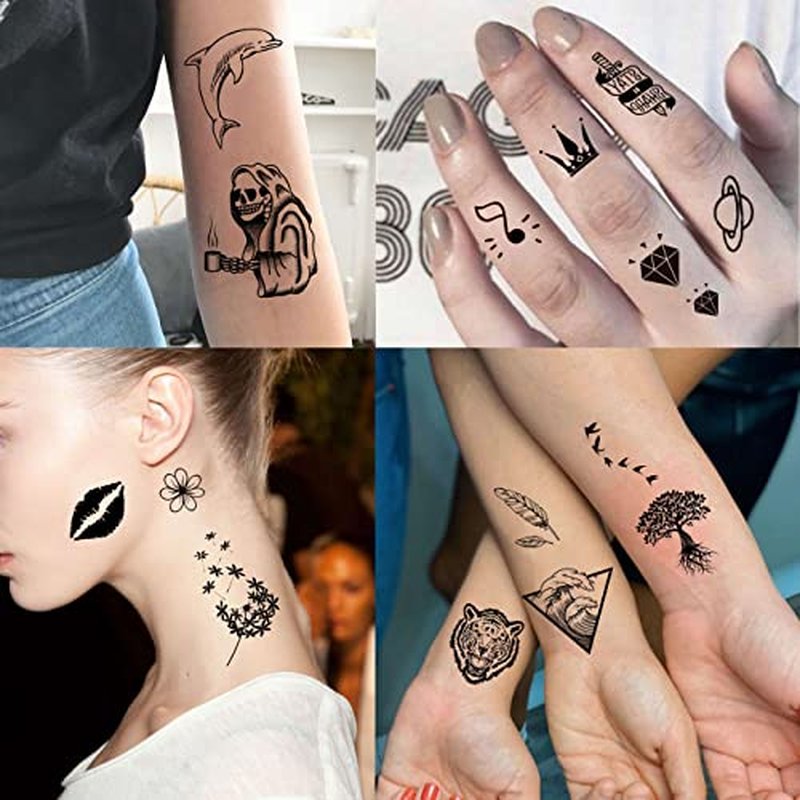 52 Sheets Temporary Tattoos for Kids & Adults – Tribal & Floral Designs