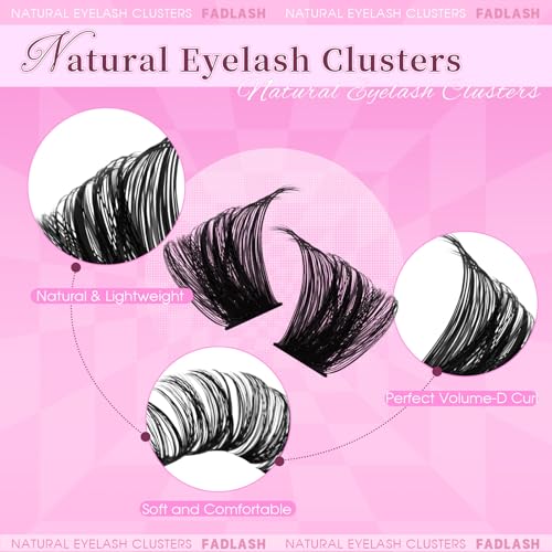 120D Fluffy Eyelash Clusters D Curl DIY Lashes 10-18mm