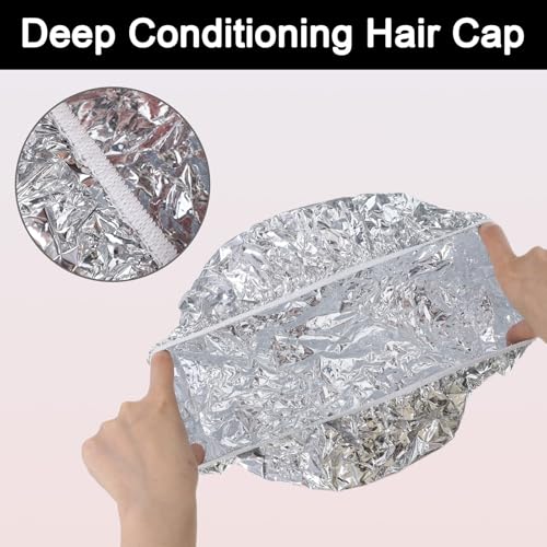 12-Pack Reusable Aluminum Foil Deep Conditioning Hair Caps