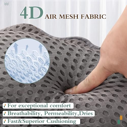 RUVINCE Ergonomic Bath Pillow with 6 Suction Cups