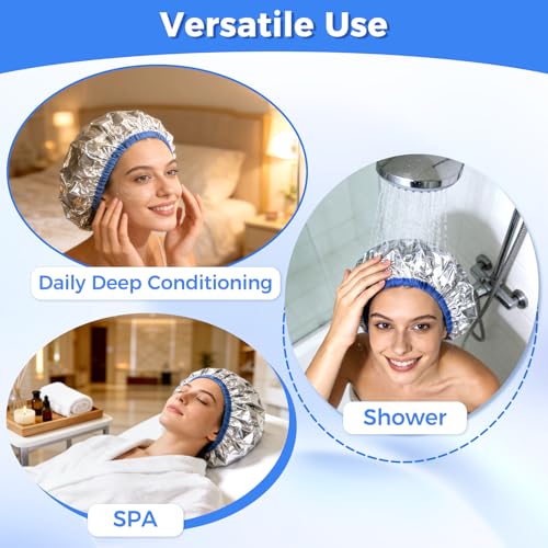 Reusable Aluminum Foil Heat Cap for Deep Conditioning & Hair Coloring - 4 Pack