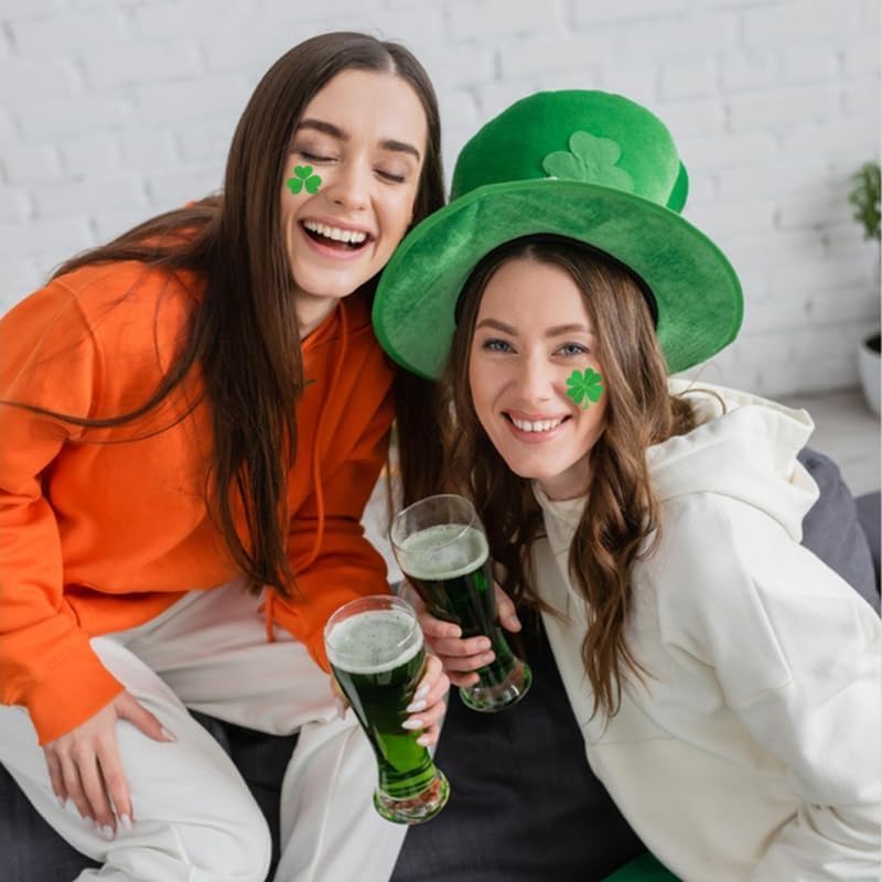 St Patrick's Day Temporary Tattoos - 158 Pcs Shamrock Tattoos