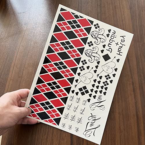 Halloween Temporary Tattoos - 6 Large Sheets, Waterproof Fake Tattoos