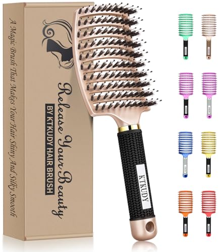 Boar Bristle Detangling Brush for Wet & Dry Hair
