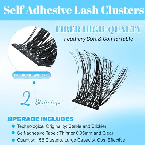 Self-Adhesive Lash Clusters Kit – 156 Mixed Length 8-16mm