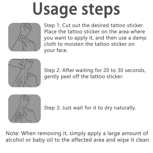Ombre Patterns Temporary Tattoo, Movie Anime Purple Temporary Tattoos Dance Cosplay Tattoos Stickers Prop Cosplay Accessories£¬Cosplay, and Party Makeup (5pcs)