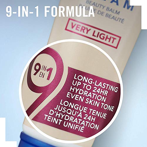 Rimmel London BB Cream, 9-in-1 Lightweight Formula with Brightening Effect and SPF 15 Formula, Medium, 30 ml