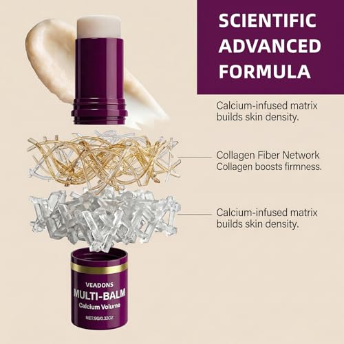 Calcium Multi Balm ? All-in-One Moisturizing Stick for Face, Eyes & Lips ? Collagen + Calcium Enriched Formula to Hydrate, Plump & Smooth Fine Lines, 9g (V1)