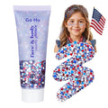 Red White Blue Patriotic Glitter Gel for Face & Body