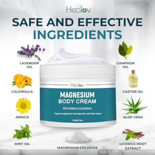 Magnesium Lotion ? Pure Soothing Magnesium Cream for Relaxation, Better Sleep, Muscle Health, Leg & Joint Care ? Topical Magnesium Lavender Butter for Sleep Aid ? Non-Greasy, Safe, Easy to Use