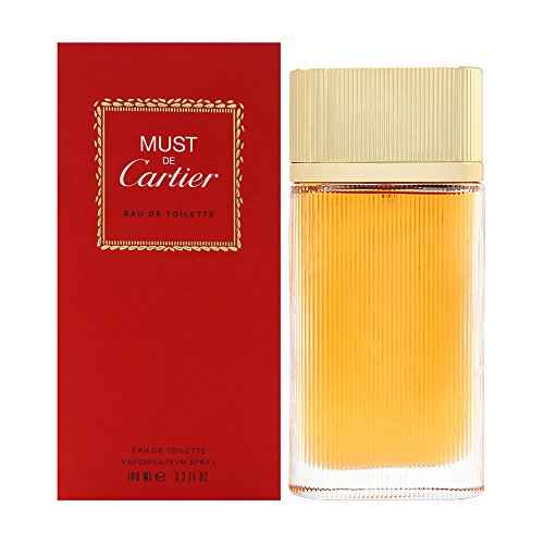 Cartier Must De Cartier Eau De Toilette Spray 3.3 Oz/ 100 Ml for Women By Cartier, 3.3 Fl Oz
