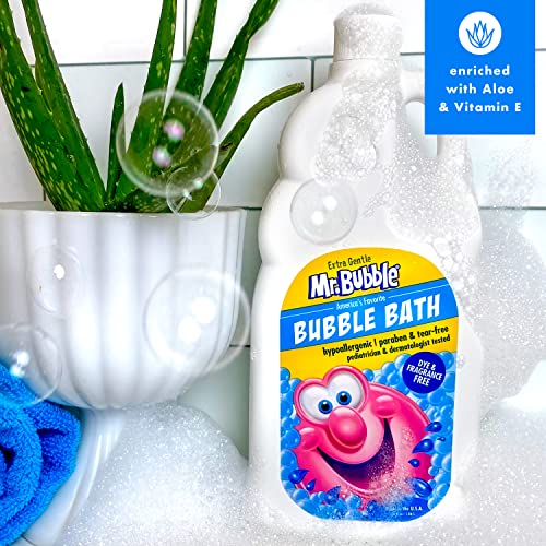 Mr. Bubble Extra Gentle Bubble Bath - Hypoallergenic, Tear Free Bubble Bath Solution Perfect for Sensitive Skin (Pack of 2 Bottles, 36 fl oz Each)