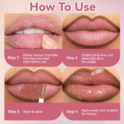 HOSAILY 2-in-1 Lip Liner & Gloss Duo - Gothic Ice