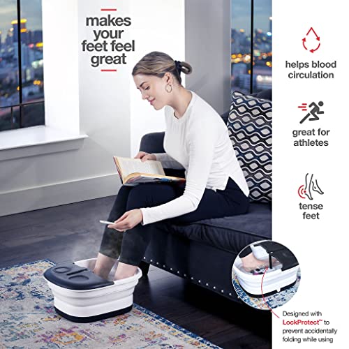 Foot Spa with Heat, Massage & Bubbles - Remote Control & Pumice Stone
