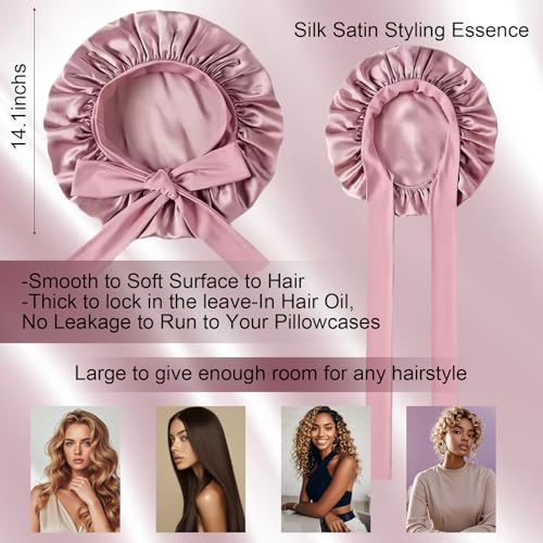 Silk Bonnet for Women with Adjustable Tie Band