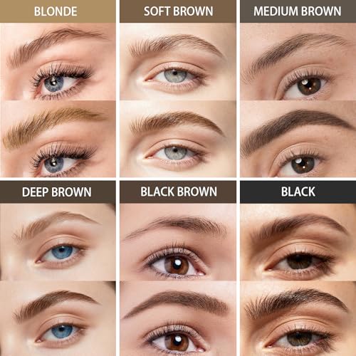 Euphily Brow Super Fluff Eyebrow Mousse Set A Black Brown Volumizing & Waterproof